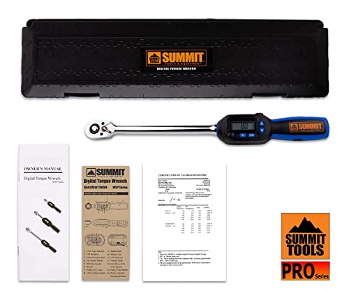 Summit Tools 1/2 Inch Digital Torque Wrench, 5-99.5 Ft-Lbs (6.8-135 N-M) Torque Range, Sequential Led And Buzzer, Calibrated (Wsp4-135Cn) #TOP6
