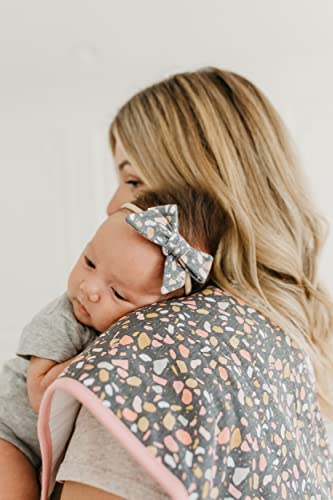 Image of Copper Pearl Premium Baby Burp Cloths - 3-Pack Large Cotton Burp Cloths, Extra Soft Spit Up Rags with 3 Absorbent Layers, Perfect for Baby Boy and Baby Girl Gifts (21 inch x 10 inch Size, Zella Set)