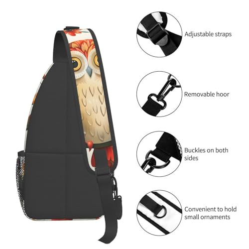 Bolso Cruzado Ligero Cartoon Owl para Senderismo miniatura 5