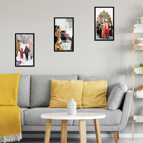 Image of JCJMY 12x24 Picture Frame Black for Poster Photo Picture, Horizontal and Vertical Formats for Wall Hanging, 12 x 24 Wall Gallery Poster Photo Frame for 12 by 24 Photos Posters, Black