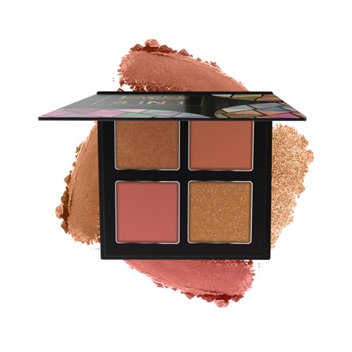 Image of FACESCANADA 4 IN 1 Quad Eyeshadow Powder Palette - Idyllic Nudes 01 Multicolor, 4.8g | Shimmer & Matte Shades | Satin Finish Eye Shadow Quartet| Intense Pigment | Long Lasting | Vit E Enriched | Vegan