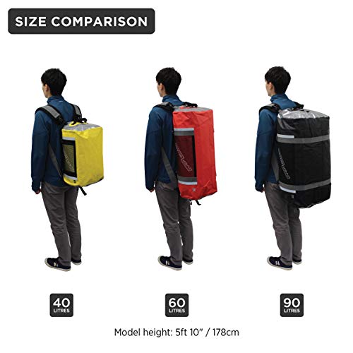 OverBoard Waterproof Pro-Sports Duffel Bag, Black, 90-Liter