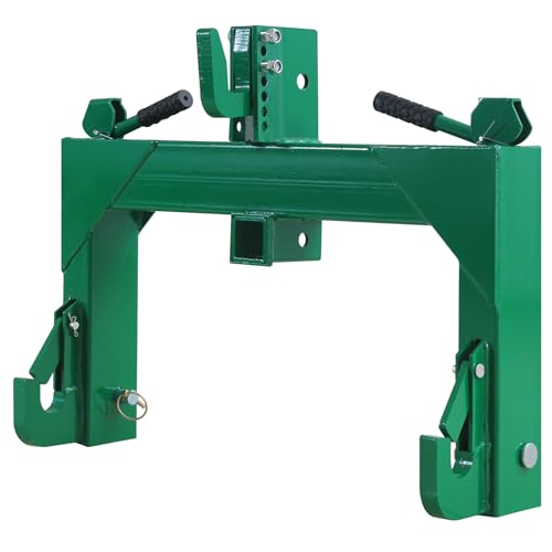 GarveeLife 3 Point Quick Hitch Category 1 3000 Lbs Lifting Capacity Tractor Quick Hitch 27.5 Between Lower Arms 14.5 ~17.5 Level Adjustment Quick Hitch Adaptor to Category 1 and 2 Tractors