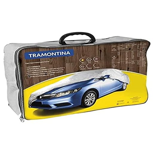 Tramontina 43780003, Capa para Carro G, Impermeável, Cinta para Envolver Veiculo, Carros Ate 5,2 M, Cinza