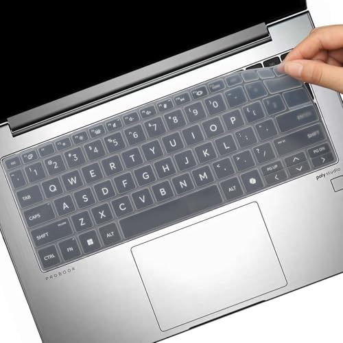 Image of RAYA Silicone Keyboard Cover for 2025 HP Elitebook X G1i /G1a & HP EliteBook 1040 G11 | Also Compatible with HP EliteBook 4 /6 /8 G1i & HP ProBook 440 /445 G11 Laptop (Transparent)