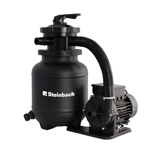 STEINBACH Filteranlage Classic 250N - 040385Z - Pumpe für Pools mit bis zu 19.000 l - Umwälzleistung von 4.170 l/h - Förderhöhe von bis zu 7 m - mit 7-Wege-Ventil - für Salzwasser geeignet