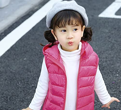 Solid Color Warm Vest for Kids Boys Sleeveless Thick Down Hooded Jacket Teen Girls Winter 𝗛oodie Vest Coat3