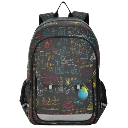 Sac à dos mathématique noir fin des douleurs d'épaules ado