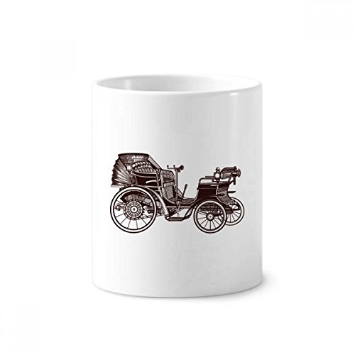 Gobelet céramique voiture classique motif fleur