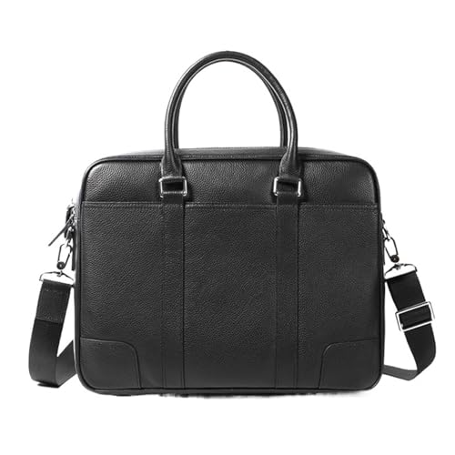 OJEVMLFVQ Briefcases Man Briefcase Genuine Leather Men Bag Fashion Male Shoulder Laptop Bag Handbag Business(Color 2)