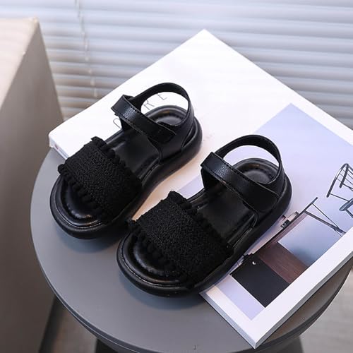 IWIHMIV Girls Sandals Open Toed Water Shoes Kids Soft Sole Outdoor Beach Thick Sole Sandals with Adjustable Straps3