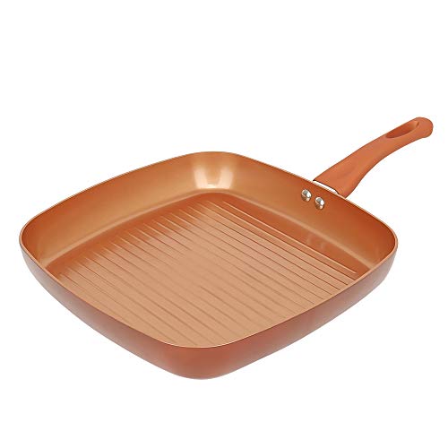 Sartén cuadrada de aluminio forjado con revestimiento de cerámica (28 cm)