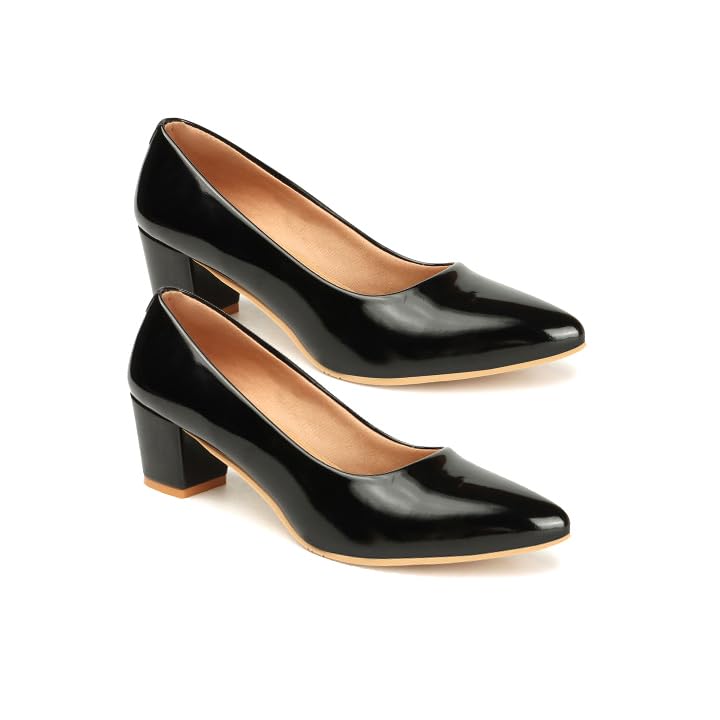 Women Block Heel Pumps | Comfortable Office Wear Heels | Stylish Slip-On Casual Heels for Women-image-31