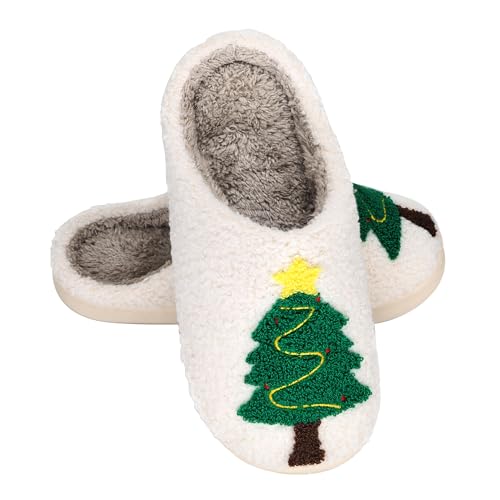 Christmas Slippers For Women Men Halloween Slippers Comfy Plush Warm Fuzzy Soft Cozy Slippers Cute Couples House Shoes