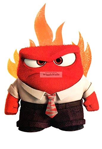 4 Inch Anger Inside Out Movie Removable Peel Self Stick Adhesive Vinyl Decorative Wall Decal Sticker Art Kids Room Home Decor Boy Children Nursery Baby 4x5 Inch Tall