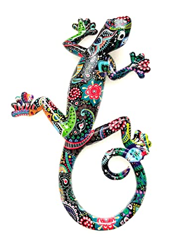 AMBIANCE SUD - Salamandre Multicolore En Résine GM- Modèle H