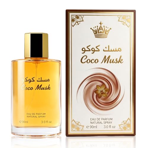 AFLUXE Coco MuskRO Eau de Parfum Men&amp;Women Unisex, Long Lasting Intense Amber Vanilla Gourmand Perfume, Rich Chocolate Scent, 3.0 fl oz (90 ml)