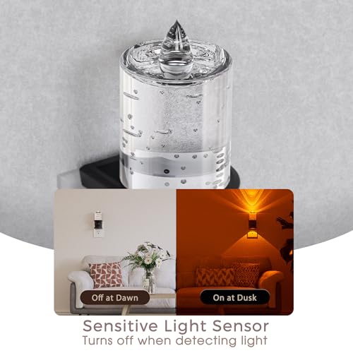 Image of Briignite Flameless Candle Night Light, Bubble Night Lights Plug into Wall | Candle Nightlight with Light Sensor, 0-100LM Dimmable LED Night Light Plug in, Amber Nightlight for Hallway Bathroom