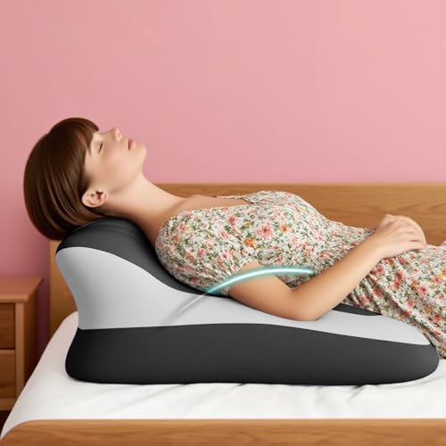 Generisch Po-Kissen für Paare Weich Keilkissen, 27° Winkel perfekte Position, Flaches Keilkissen mit Memory Schaum, Geeignet für Paare in verschiedenen Positionen zum Sitzen und Liegen