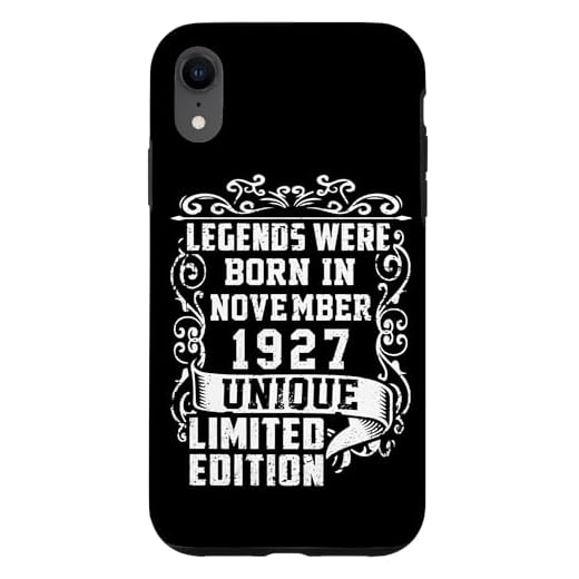 Carcasa para iPhone XR Cumpleaños Noviembre 1927 Edición Limitada Regalo Vintage