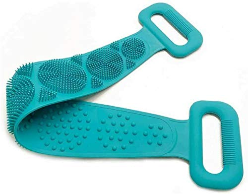 Sinye Exfoliant pour Le Dos en Silicone, Douche pour Le Bain Brosse en Silicone pour Le Corps Ceinture de Bain Brosse pour Le Dos Exfoliant Lavage de la Ceinture Nettoyer (Vert)