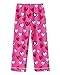 LANKMEI Girl's Pajama Pants Sleepwear Soft Fashion Lounge PJ Bottoms with Pockets, Heart Hot Pink, 13-14 Years = Tag 170
