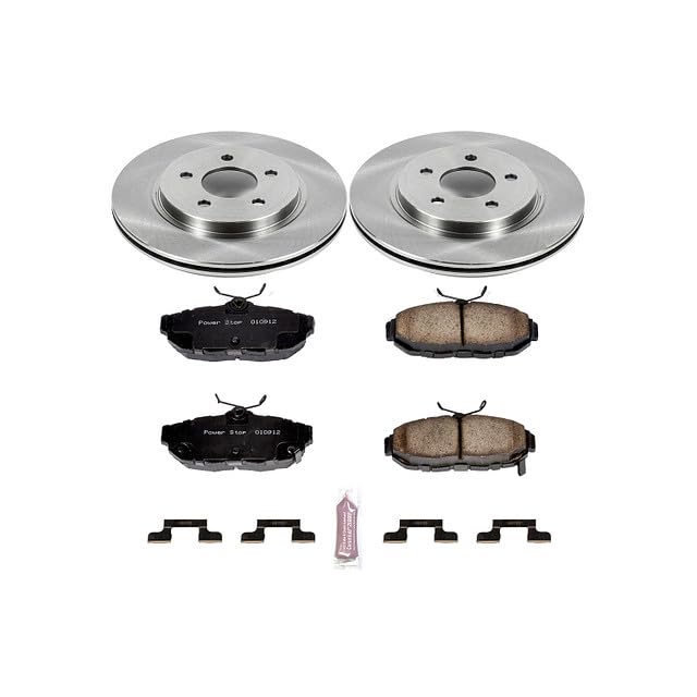Image of PowerStop Rear Brake Kit for Ford Mustang 2011-14 - Z17 Ceramic Brake Pads & Disc Rotors Replacement, KOE4749