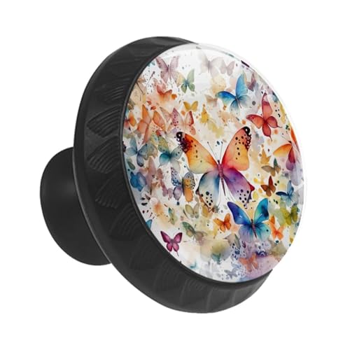 Lot de 12 boutons de tiroir ronds en verre de cristal transparent pour meuble - 3