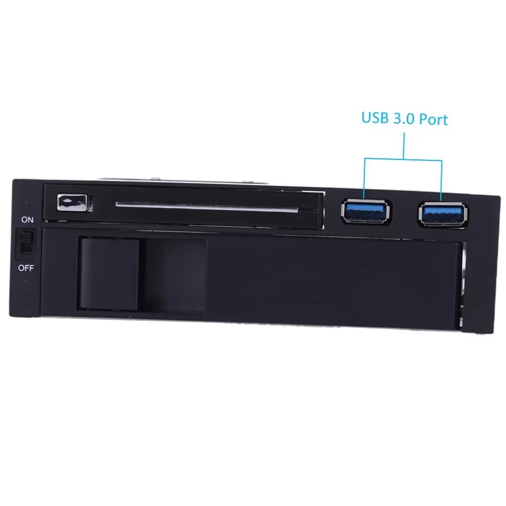 Bahía de Disco Duro HDD y SSD SATA III de 3.5 Pulgadas y 2.5 Pulgadas de Doble Bahía con Disco Duro Extraíble Incorporado y USB 3.0 Intercambiable en Caliente.