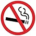 5 x Rauchverbotsaufkleber 9,5 cm