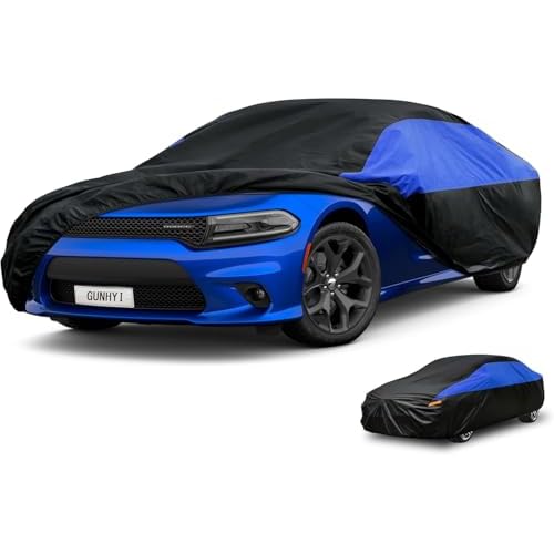 Car Cover Custom Fit Liberty Waterproof All Weather for Automobiles, Lightweight Full Exterior Cover Outdoor Sun UV Rain Dust Snow Wind Protection. Blue 12 Dodge Charger 12 Dodge