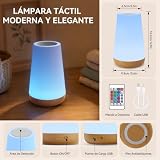 Auxmir Veilleuse Bébé LED Tactile Rechargeable USB 2500 mAh, Brun Clair - 10