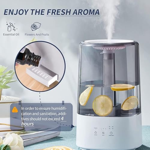 Image of Smart Ultrasonic 3.2L Air Humidifier for Room moisture Ultrasonic Fragnance Humidifiers Cool Mist for Dryness Aromapathey Essential Oil Diffusers for Home,Office,Spa,Nursery & Baby