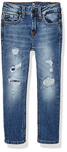 7 For All Mankind Jeans de perna reta padrão para meninos, Demolição, 10