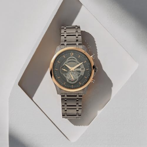 Image of Titan Maritime Quartz Chronograph With Date Anthracite Dial Anthracite Stainless Steel Strap Watch for Men - NT1830KM01
