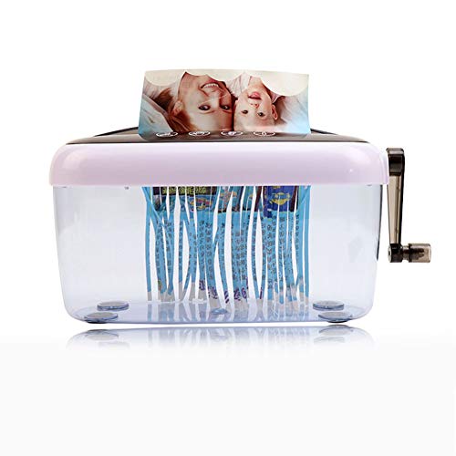 ONLY YOU Portable Shredder Hand Paper Shredder Manual A4 Paper Documents Cutting Tool Office Home Desktop Stationery,Pink