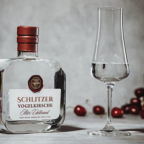 Schlitzer Alter Vogelkirschbrand – Handgefertigter edler Obstbrand aus reifen Vogelkirschern, 40% Vol. – Intensiver Fruchtgenuss, 0,5L inkl. Geschenkverpackung