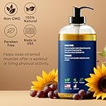 Unscented Massage Oil 8 fl oz - Hydrating Body Oil for Sensitive Skin & Muscle Relief - with Sweet Almond, Grape Seed & Sunflower Oils - Nexon Botanics - Image 4