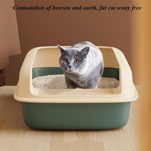 Arenero para gato semi cerrado con lados altos y protector desmontable miniatura 6