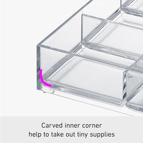 Image of Like-it | MX-T11 | System Tray | Stackable Organizer | Drawer Organizer | A6 | 6 Divide |4.53 inch x 6.06 inch x 1.18 inch | Clear |