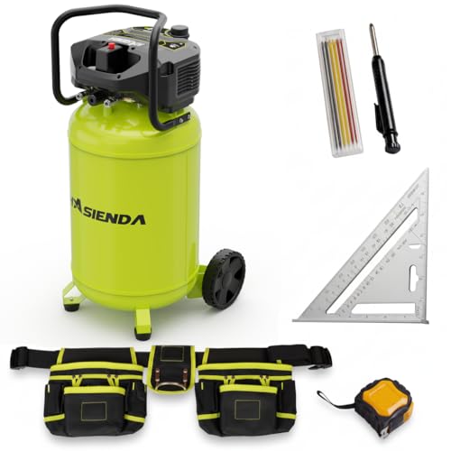 HASIENDA 20 Gallon Workshop Air Compressor,150 PSI Max, Oil-Free Vertical Compressor for...