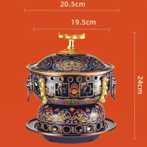 Olla china de cobre para 2-4 personas color azul miniatura 6