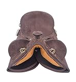  Blue lake Ante sintético australiano Stock Inglés silla de montar de caballo, Get Stirrup + Girth adulto  Tamaño de asiento de 15.5 pulgadas