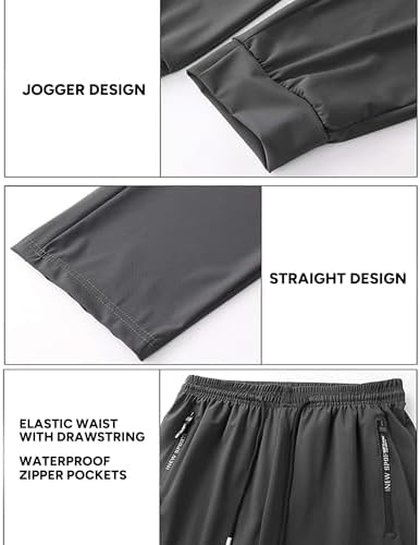 Stretch Active Pants for Women – Ultra Stretch Quick Dry Ice Silk Lightweight Breathable Pants with Pockets for Women Over 50 (CA/US, Alpha, Medium, Regular, Regular, Straight, Gray) - 5