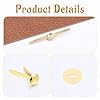 100 PCS Mini Brad Fasteners, and 300 Pieces Washers with Hole Punch, Round Paper Fasteners for Crafts Mini Brass Brads Metal Brad Split Pins Pastel for Paper Crafts DIY Scrapbooking Supplies (Gold) #3