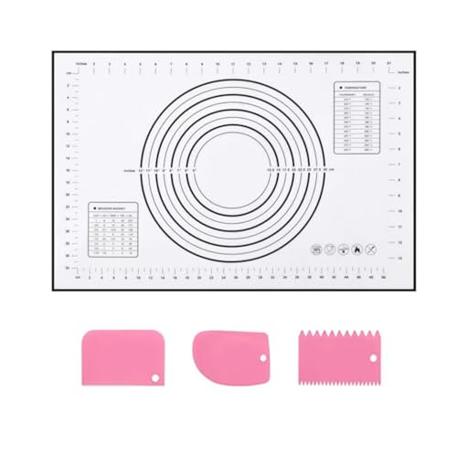 SAEIV backmatte silikon 60x40cm, silikonmatte backen rutschfeste, antihaftbeschichtete teigmatte...