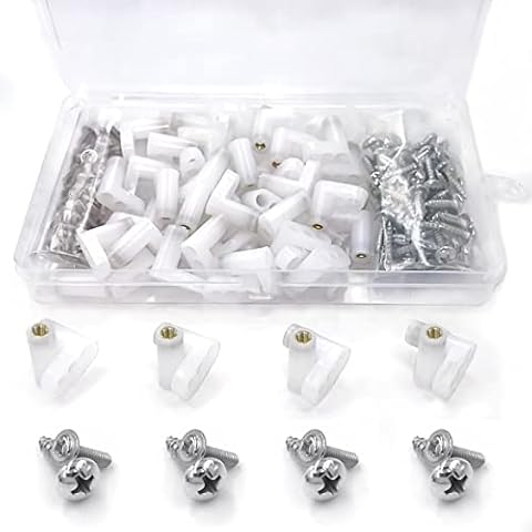 2 cm L Type Plastic Arcade Gaming PCB Circuit Board Mounting Feet White Motherboard Spacers Board Feet Stand with Screws 50 Sets Lewttyer Cover