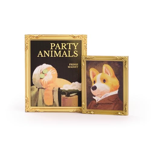 Imán decorativo rectangular Party Animals con diseño artístico miniatura 3