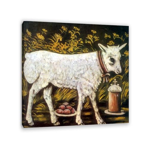Impression sur toile Easter lamb Niko Pirosmani 60x60cm avec cadre intérieur