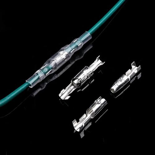 YLQUXEUV 200Pcs 4mm Crimp Terminal Wire Connectors 50 female + 50 male +50 case + 50 case Crimping Terminal set